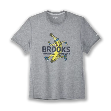 Top Running Brooks Distance Graphic Hombre Gris | 45826SCEW